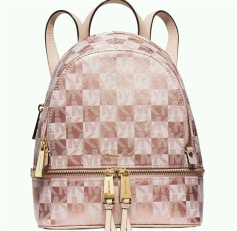 michael kors women rose gold|Michael Kors rose gold backpack.